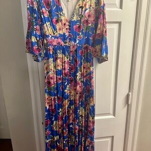 Sezane Vibrant Floral Maxi Dress